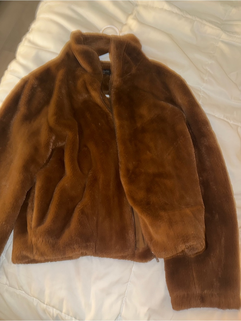 Cozy Brown Faux Fur Jacket